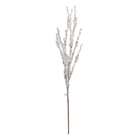 Kerstdecoratie van natuurlijk en kunstmatig wit plastic schuim, bessen en fruit, inclusief steel, groothandel leverancier