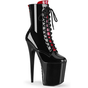 Bottines à talons aiguilles de 20 cm pour la danse sur barre, dîners, avec lanières croisées, semelles à brides, bottines à la cheville de 8 pouces, chaussures de soirée exotiques - Product Image 2