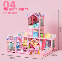 Maison de poupée Château de Rêve Princesse avec lumières, toboggan et meubles – Jouet de jeu d'imitation pour filles