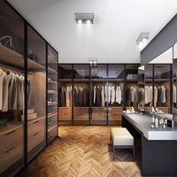 CBMmart organisateur de placard de Dressing, porte coulissante en bois, rangement de vêtements et chaussures, garde-robe de chambre à coucher