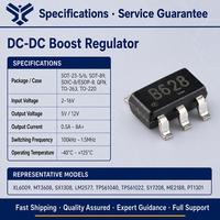 Convertisseur élévateur de tension DC-DC MT3608 IC 2A 1.2MHz SOT-23-6 SMD, régulateur de tension à découpage haute efficacité, vente en gros en stock
