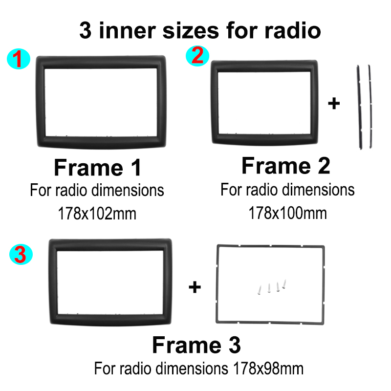 Mascherina 2 DIN SMART FOR TWO 07>10 CORNICE ADATTATORE RADIO STEREO