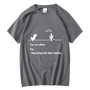 Camiseta de Hombre con Estampado de Dinosaurios, Informal, Cómoda, de Algodón, Manga Corta, Holgada, Personalizada, de Alta Calidad - Product Image 2