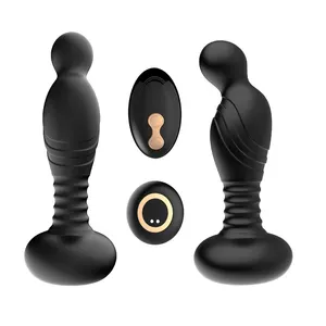 Hot Selling Brand New Original 6- Extension And 10 Vibration Xxl Steel T Handle Double Penetration Anal Plug Dildo Butt