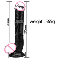 Gros gode féminin simulé avec ventouse Appareil de massage doux pour produits sexuels pour adultes Outil de masturbation pour femmes