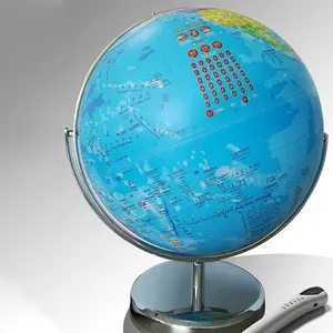 Sfera di lettura vocale intelligente 32cm per divertimento apprendimento geografia e decorazione della casa superficie di cristallo del globo desktop