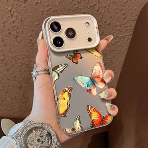 เคสโทรศัพท์ iPhone 17 Air รุ่น Butterfly Shadow Fantasy สีเงิน แบบมีช่องหน้าต่างขนาดใหญ่ ป้องกันการกระแทก - Product Image 3