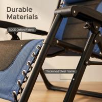 Nouveau design, chaise longue portable à gravité zéro, logo personnalisé, acier inoxydable, tissu Oxford, fauteuil inclinable pliable pour patio, porte-gobelet, usage hôtelier