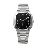 Montre à cadran arabe en acier inoxydable, design original de marque haut de gamme, mouvement japonais de haute qualité, étanche, montres pour hommes tendance, fines