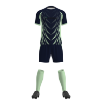 Ensemble de maillots de football personnalisés à manches courtes, uniforme de football à séchage rapide, tenue d'entraînement d'équipe, prix d'usine, MOQ 1 ensemble