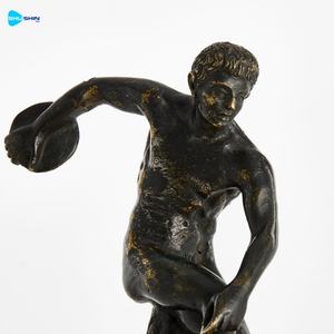 Sculpture de statue de lanceur masculin <span class=keywords><strong>nu</strong></span> en bronze <span class=keywords><strong>antique</strong></span> <span class=keywords><strong>grec</strong></span>, décoration de jardin extérieur, taille réelle, moderne - Product Image 6