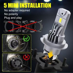Lampadina LED <span class=keywords><strong>A51</strong></span> per Fari Auto H7 H4 H11 12V 40W, Dimensione 1:1, Chip COB Ultra-luminoso, Ricambio per Fari Auto, Vendita Diretta dalla Fabbrica - Product Image 6