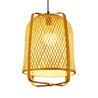 Lampe suspendue artisanale en bambou naturel, style bohème, en rotin tressé écologique, pour îlot de cuisine et salle à manger