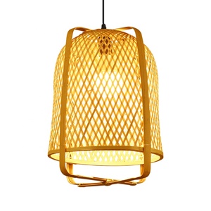 Lampe suspendue artisanale en <span class=keywords><strong>bambou</strong></span> naturel, style bohème, en rotin tressé écologique, pour îlot de cuisine et salle à manger - Product Image 3