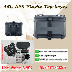 <span class=keywords><strong>Precio</strong></span> más bajo ABS Plástico Motocicleta Tailbox Cerradura DE SEGURIDAD Impermeable 48L Motocicleta Top Box Caja trasera eléctrica - Product Image 4