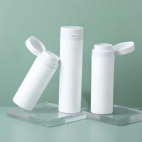 Flacon pompe sans air en plastique PP à rabat, 30 ml-200 ml, diamètre, lotion, crème, emballage de soins de la peau pour voyage