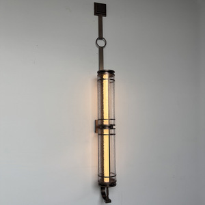 Stainless Steel Glass Wall Lamp 210cm Led <b>Light</b> Source Hotel Lobby <b>Corridor</b> Lighting - Product Image 1