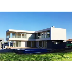 Fine Quality 2 Story Luxury Prefab Steel Frame Homes with Insulation Built in Australian New Zealand European American Standards