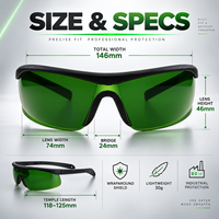 Lunettes de sécurité laser à fibre optique ZhonNa, protection UV et lumière bleue pour machines de marquage, gravure, soudage et découpe laser – Modèle professionnel