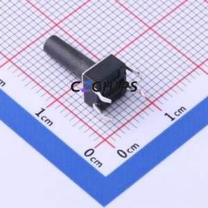 TS-1095PD-A165B2-D2 Tactile Switch Through hole-4P,6x6mm Switch Single Pole Single Throw Round Button 1.8N Through Hole - Product Image 2