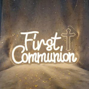 Letrero Luminoso de Neón para Decoración de Pared de Primera Comunión. Letrero LED. Bendición de <span class=keywords><strong>Dios</strong></span> para la Primera Comunión, Bautizo, Fiesta. Letreros de Neón Personalizados - Product Image 6