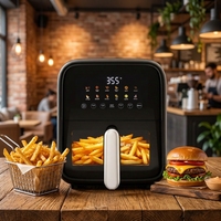 Four à friture numérique 8L à panier unique 1500-2000W, corps en plastique, contrôle tactile, appareil de cuisine intelligent