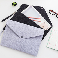 Bolsa de Fieltro Personalizada para Documentos Tamaño A4, Carpeta de Archivos con Botón a Presión y Correa de Mano, Bolsa de Archivos para Oficina, Logotipo Personalizable
