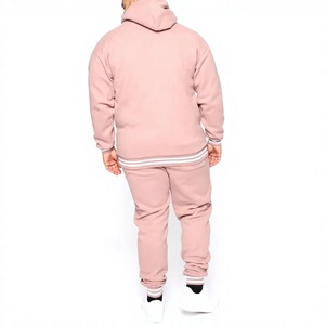 Conjunto Deportivo Ligero para Hombre, Talla Grande, con Capucha, Color Sólido, 100% Algodón, Sudadera y Pantalones Largos Casuales con Cordón Ajustable para Invierno - Product Image 2