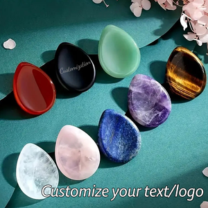 Batu Kristal Alami Kustom untuk Pijat Ibu Jari, Batu Penyembuh, Hadiah Ulang Tahun/Festival/Pengijazahan, Berbagai Warna - Product Image 2