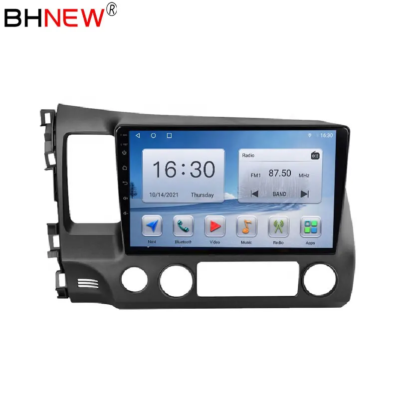 10inch Android Car Radio Player For Honda Civic 2006-2011 with QLED CarPlay