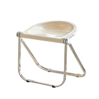 Tabouret pliable en acrylique moderne pour salon et jardin, en plastique transparent, de style nordique, pour le café, la détente