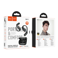 Casque Stéréo Bluetooth Ouvert HOCO EA11 Honey, Véritablement Sans Fil, Clip-On, pour Écouter de la Musique et Appeler