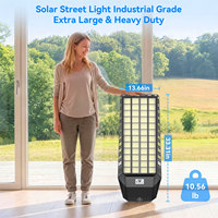 Lámpara Solar LED de 48 Luces de Brillo Superior, Grado Profesional, para Iluminación de Seguridad en Exteriores, para Calles Públicas