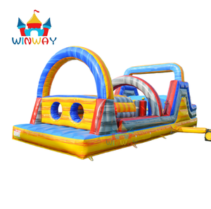 Circuito de Obstáculos Inflable Iridiscente Económico de Fábrica con Túnel de Arco y Tobogán, Parque Infantil Comercial para Aventuras al Aire Libre para Niños - Product Image 4