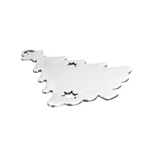 Yiwu Aceon สแตนเลสตัดขอบหยักขนาดที่กําหนดเองธรรมดา DIY เลเซอร์แกะสลักของขวัญปีใหม่ต้นคริสต์มาสแปรงเครื่องประดับ - Product Image 4