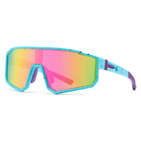 Lunettes de sport polarisées de haute qualité avec monture PC et verres TAC, unisexes, iridescentes, pour le cyclisme, la randonnée et la conduite, résistantes au vent