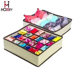 Boîte de séparation de placard pliable pour soutien-gorge Organisateurs de tiroirs de rangement pour sous-vêtements Boîtes et bacs de rangement Tissu de fabricant de garde-robe personnalisé - Product Image 5