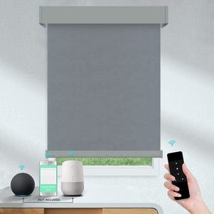 Alexa ม่านม้วนไฟฟ้าควบคุมด้วยรีโมต, ม่านปรับแสงสำหรับหน้าต่างสีดำสไตล์ใหม่ใช้ได้ทั้งกลางวันและกลางคืน - Product Image 6