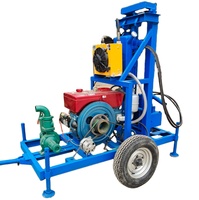 Offre Spéciale 150M 200M de profondeur petite plate-forme de forage de puits d'eau 22-35HP Machine de forage rotative hydraulique perceuse montée sur camion