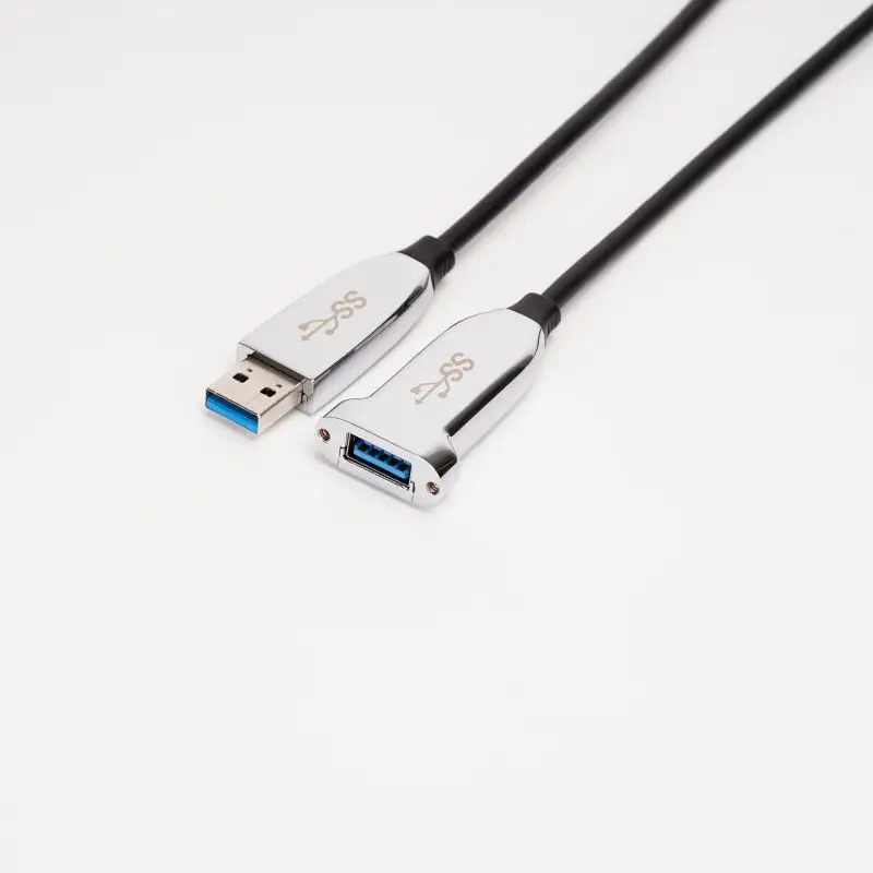 AOC USB 3.0 Compatible 2.0 Extension Fiber CABLE 5Gbps AM TO AF 100M