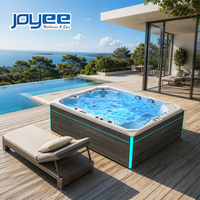 Bain à remous extérieur pour 9 personnes JOYEE OEM Factory, système Balboa en acrylique Aristech, spa avec massage pour villa et hôtel