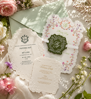 Suite complète d'invitations de mariage personnalisées en carton, imprimées en typographie et gaufrées, pour les entreprises d'événements