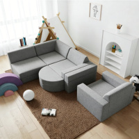 Konvertierbares, faltbares, modulares Kleinkind-Spielzimmer, Wohnzimmer, Kinder-Spielsofa aus weichem Schaumstoff, Kletter-Sofa-Set, Schlafsofa