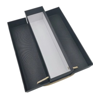 กล่องของขวัญไวน์กระดาษพิมพ์โลโก้ตามสั่ง กล่องบรรจุภัณฑ์กระดาษแข็งแบบพับได้ จัดส่งง่าย - Product Image 1