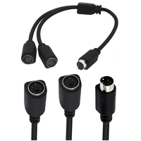 Fabricant Répartiteur Y personnalisé Mini DIN 4 broches mâle vers femelle Câble d'alimentation AV S-vidéo