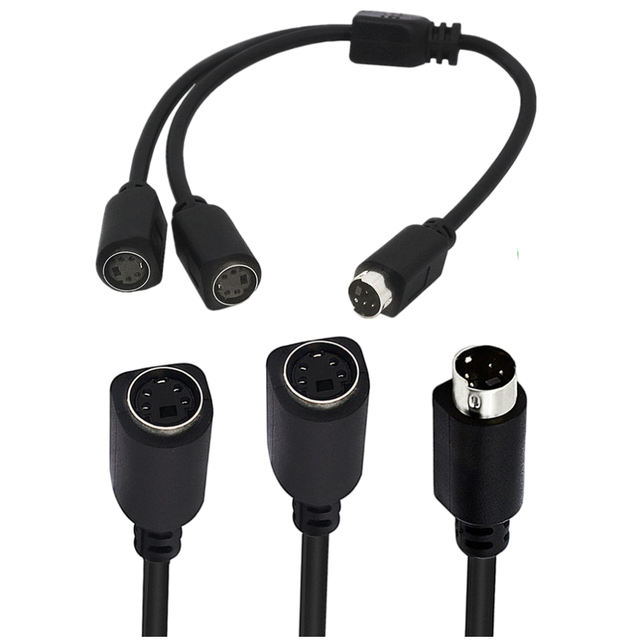Manufacturer Custom Y Splitter Mini DIN 4Pin Male to Female S-Video AV Power Cable