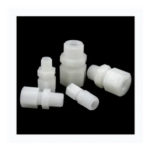 Threaded Connection Pipe Fitting PVDF External Teeth Direct To The Head Pvdf Male Connectors