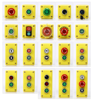 Boîte de commande de bouton étanche en plastique Bouton d'arrêt d'urgence Indicateur Boîte lumineuse Boîte électrique de démarrage en plastique