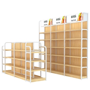 Espositore per Negozi Miniso Resistente, Scaffalatura Metallica <span class=keywords><strong>a</strong></span> Parete in Acciaio per Articoli di Cancelleria, Minimarket, Supermercati, Legno - Product Image 5