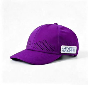 Gorra de Béisbol Personalizada con Parche de Cuero con Logotipo, 6 Paneles, Corte Láser, Orificios, Ajustable, Duradera, para Uso Diario, OEM, Unisex - Product Image 4